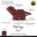 Poltrona do Papai Reclinável Sala de Cinema Madrid Power Touch USB PU Vermelho  G23