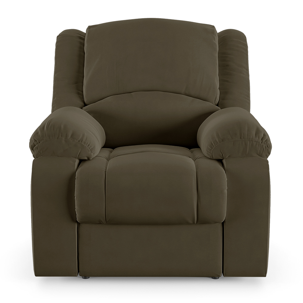 Poltrona do Papai Reclinável Sala de Cinema Madrid Power Touch USB Veludo Capuccino  G23