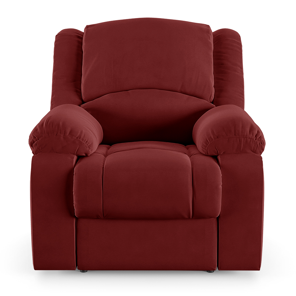 Poltrona do Papai Reclinável Sala de Cinema Madrid Power Touch Veludo Vermelho  G23
