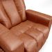 Poltrona do Papai Reclinável Sala de Cinema Pequim Manual PU Camel G23 - Gran Belo