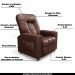 Poltrona do Papai Reclinável Sala de Cinema Pequim Manual PU Marrom G23 - Gran Belo