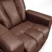 Poltrona do Papai Reclinável Sala de Cinema Pequim Manual PU Marrom G23 - Gran Belo