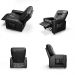 Poltrona do Papai Reclinável Sala de Cinema Pequim Manual PU Preto G23 - Gran Belo