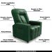 Poltrona do Papai Reclinável Sala de Cinema Pequim Manual PU Verde G23 - Gran Belo
