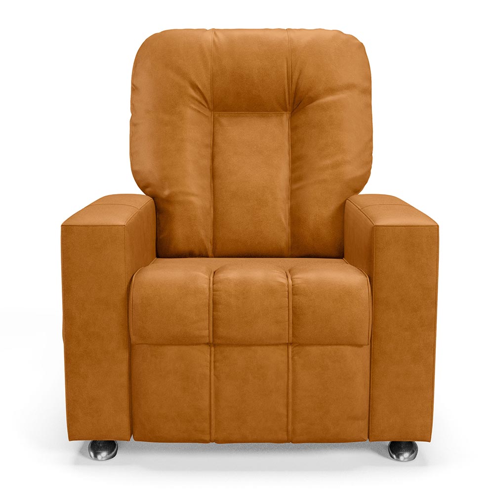 Poltrona do Papai Reclinável Sala de Cinema Pequim Manual PU Whisky G23 - Gran Belo