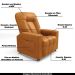 Poltrona do Papai Reclinável Sala de Cinema Pequim Manual PU Whisky G23 - Gran Belo