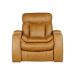 Poltrona do Papai Reclinável Sala de Cinema Yellowstone Elétrica Porta-Copos LED Couro Caramelo G86 - Gran Belo