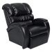 Poltrona do Papai Reclinável Zero Wall com Botão Oasis PU Sintético Preto Brilho G23 - Gran Belo