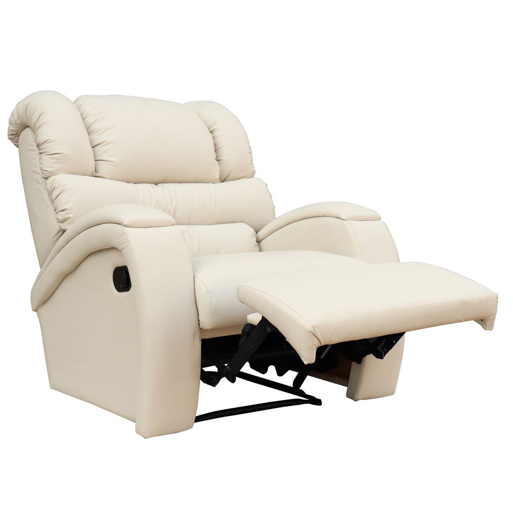Poltrona do Papai Reclinável Zero Wall com Gatilho Oasis PU Sintético Bege - Gran Belo