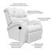 Poltrona do Papai Reclinável Zero Wall com Gatilho Oasis PU Sintético Branco G23 - Gran Belo