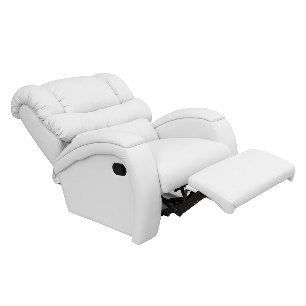 Poltrona do Papai Reclinável Zero Wall com Gatilho Oasis PU Sintético Branco G23 - Gran Belo