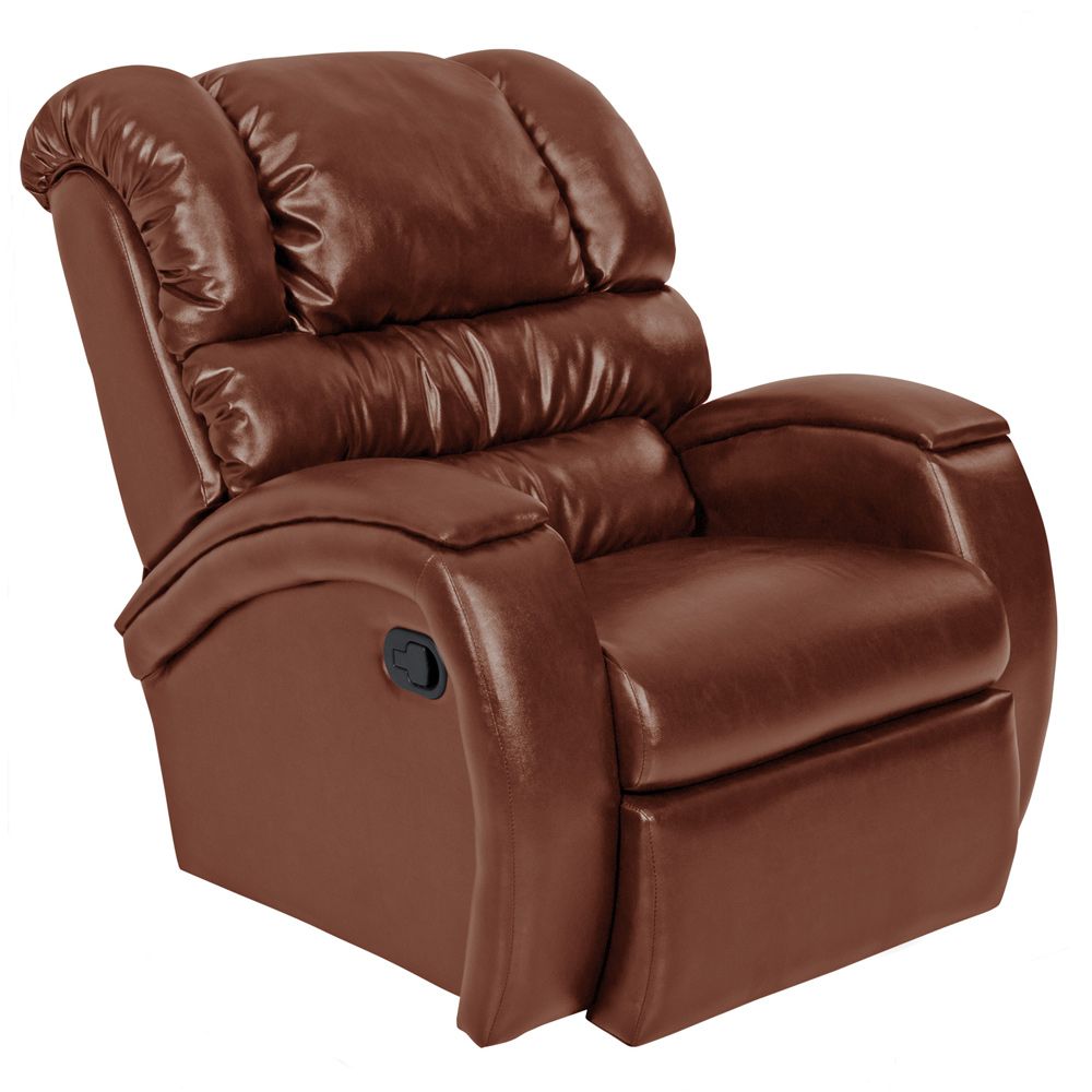 Poltrona do Papai Reclinável Zero Wall com Gatilho Oasis PU Sintético Caramelo Brilho G23 - Gran Belo
