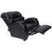 Poltrona do Papai Reclinável Zero Wall com Gatilho Oasis PU Sintético Preto Brilho G23 - Gran Belo