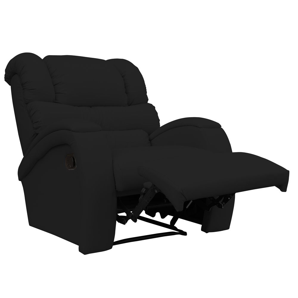 Poltrona do Papai Reclinável Zero Wall com Gatilho Oasis PU Sintético Preto G23 - Gran Belo