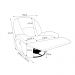 Poltrona do Papai Sala de Cinema Carrie Reclinável Retrátil Manual Glider Giratória Couro Azul Turquesa Manchado G40 - Gran Belo