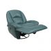 Poltrona do Papai Sala de Cinema Carrie Reclinável Retrátil Manual Glider Giratória Couro Azul Turquesa Manchado G40 - Gran Belo