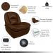 Poltrona do Papai Sala de Cinema Carrie Reclinável Retrátil Manual Glider Giratória Couro Manchado Marrom Chocolate G40 - Gran Belo