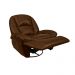 Poltrona do Papai Sala de Cinema Carrie Reclinável Retrátil Manual Glider Giratória Couro Manchado Marrom Chocolate G40 - Gran Belo