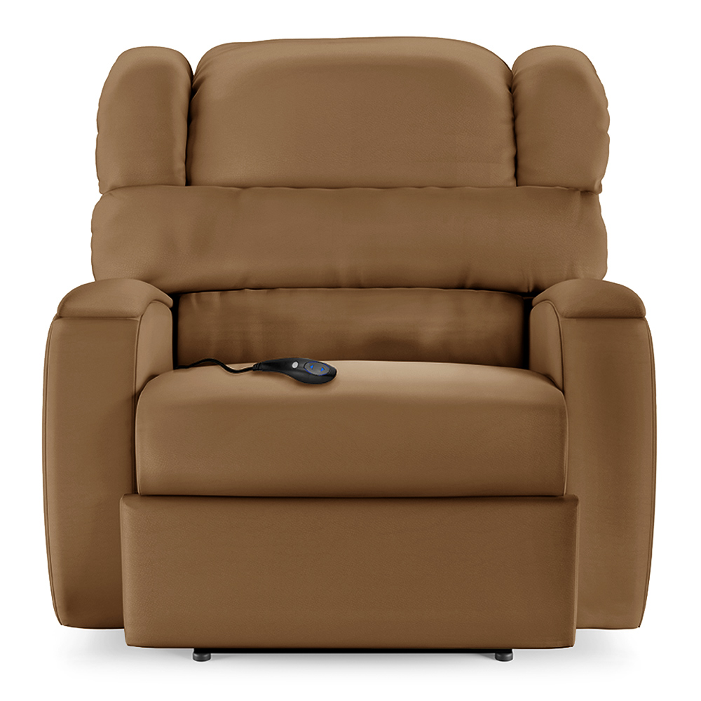Poltrona do Papai Sala de Cinema Reclinável Kylie Controle Power Elétrico PU Caramelo G23