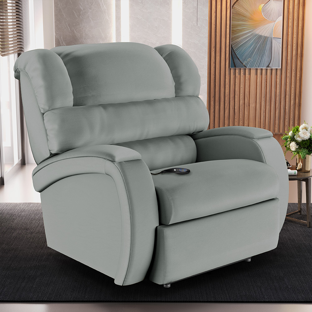 Poltrona do Papai Sala de Cinema Reclinável Kylie Controle Power Elétrico PU Cinza G23