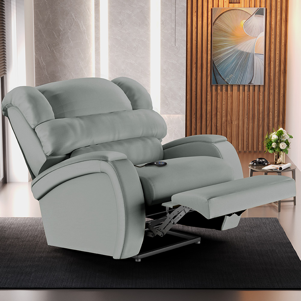 Poltrona do Papai Sala de Cinema Reclinável Kylie Controle Power Elétrico PU Cinza G23