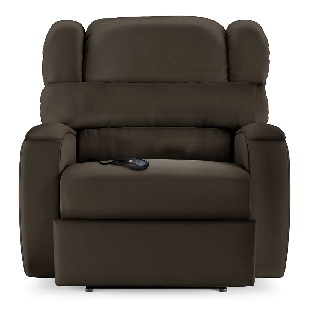 Poltrona do Papai Sala de Cinema Reclinável Kylie Controle Power Elétrico PU Marrom G23
