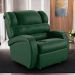 Poltrona do Papai Sala de Cinema Reclinável Kylie Controle Power Elétrico PU Verde Musgo G23
