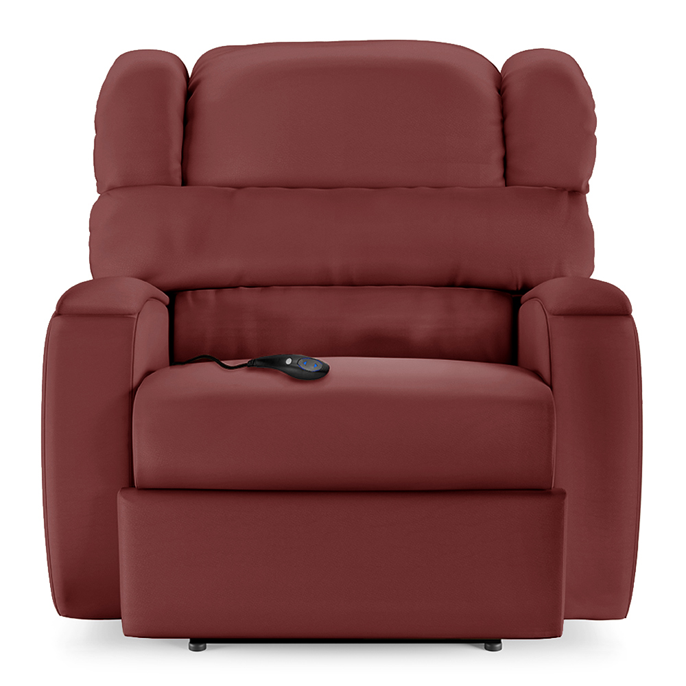 Poltrona do Papai Sala de Cinema Reclinável Kylie Controle Power Elétrico PU Vermelho G23