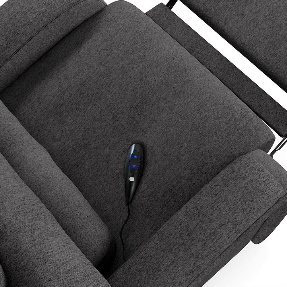 Poltrona do Papai Sala de Cinema Reclinável Kylie Controle Power Elétrico USB Linho Chumbo G23