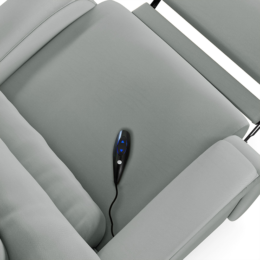 Poltrona do Papai Sala de Cinema Reclinável Kylie Controle Power Elétrico USB PU Cinza G23