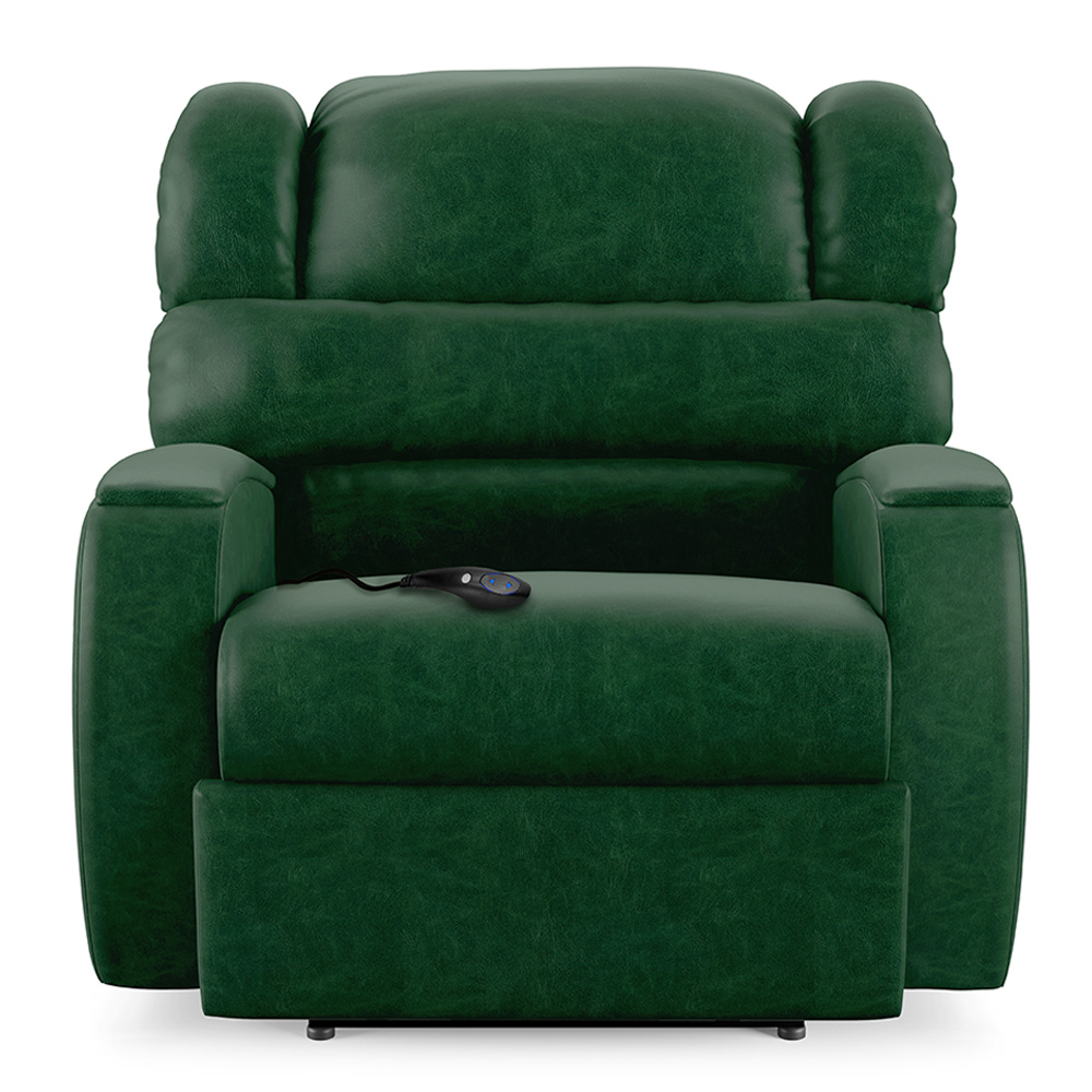 Poltrona do Papai Sala de Cinema Reclinável Kylie Controle Power Elétrico USB PU Verde Musgo G23