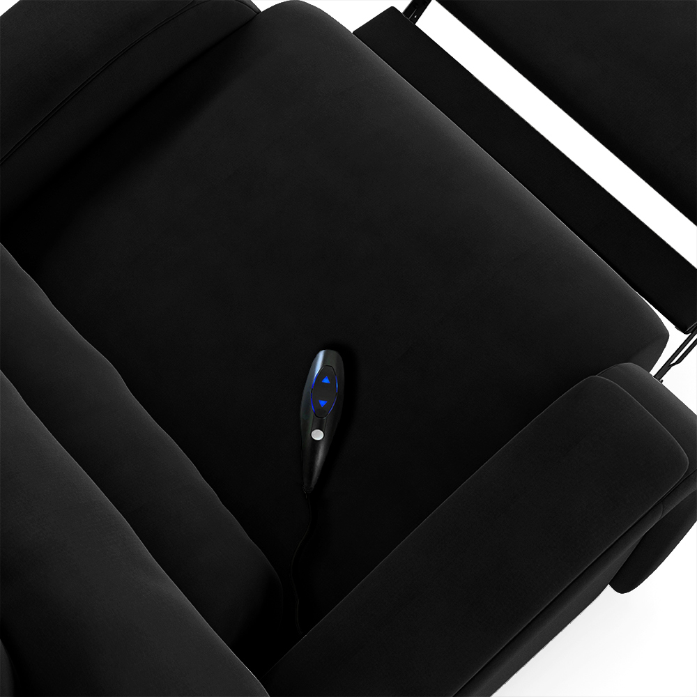 Poltrona do Papai Sala de Cinema Reclinável Kylie Controle Power Elétrico Veludo Preto G23