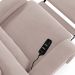 Poltrona do Papai Sala de Cinema Reclinável Kylie Elétrica Botão com Led Massagem USB Veludo Rosê G23