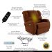 Poltrona do Papai Sala de Cinema Reclinável Kylie Elétrica Botão com Led Massagem USB Veludo Terracota G23