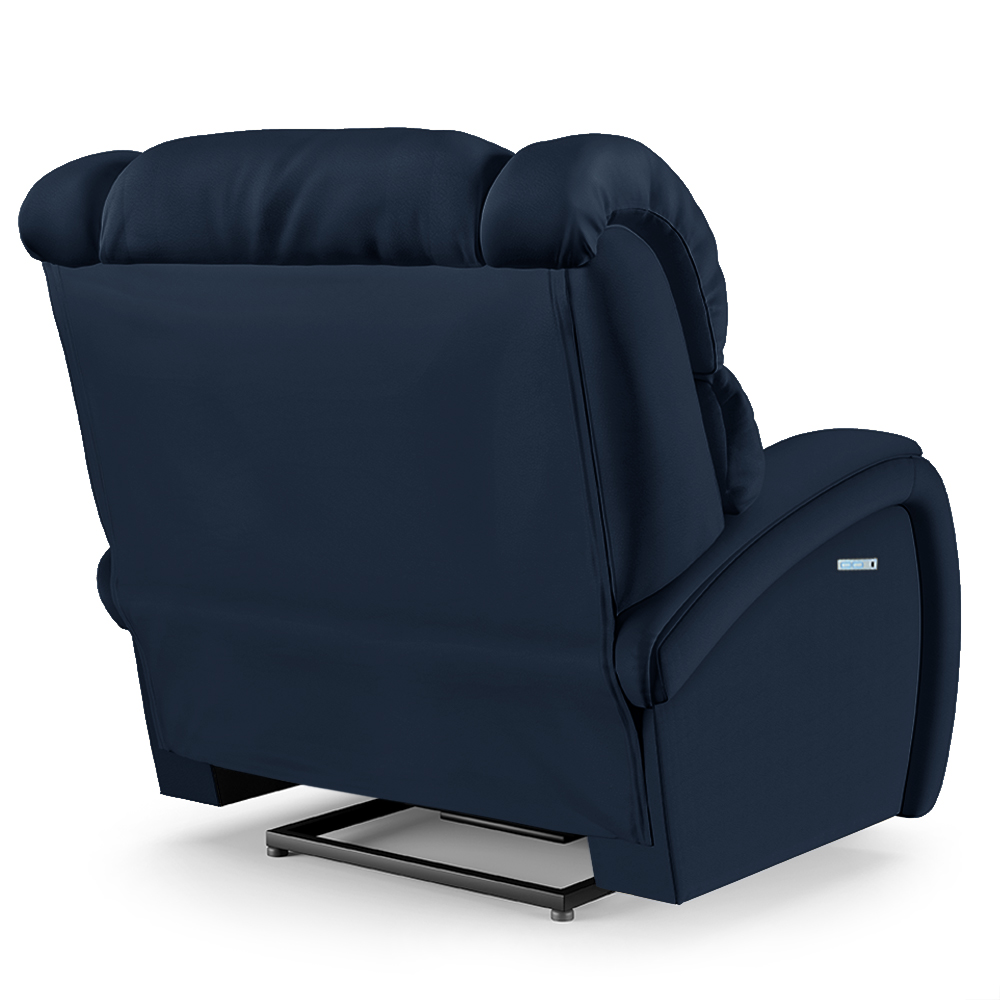 Poltrona do Papai Sala de Cinema Reclinável Kylie Elétrica Botão com Led USB PU Azul G23