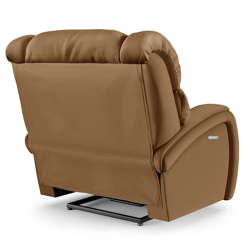 Poltrona do Papai Sala de Cinema Reclinável Kylie Elétrica Botão com Led USB PU Caramelo G23