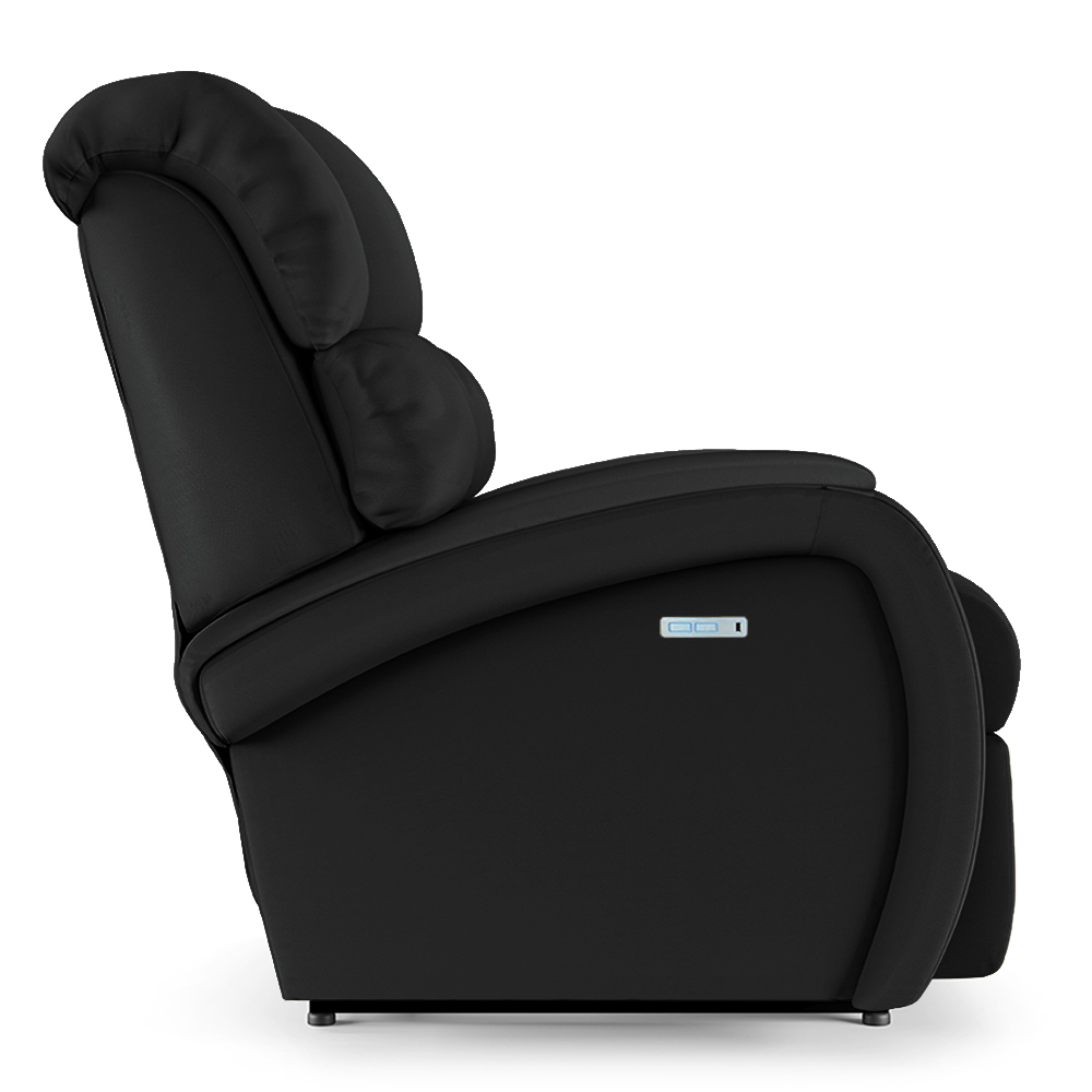 Poltrona do Papai Sala de Cinema Reclinável Kylie Elétrica Botão com Led USB PU Preto G23