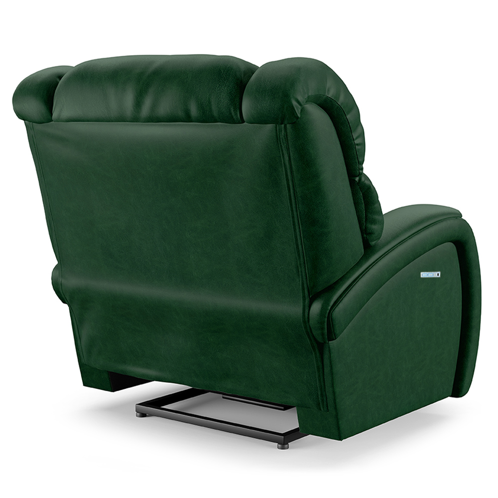Poltrona do Papai Sala de Cinema Reclinável Kylie Elétrica Botão com Led USB PU Verde Musgo G23