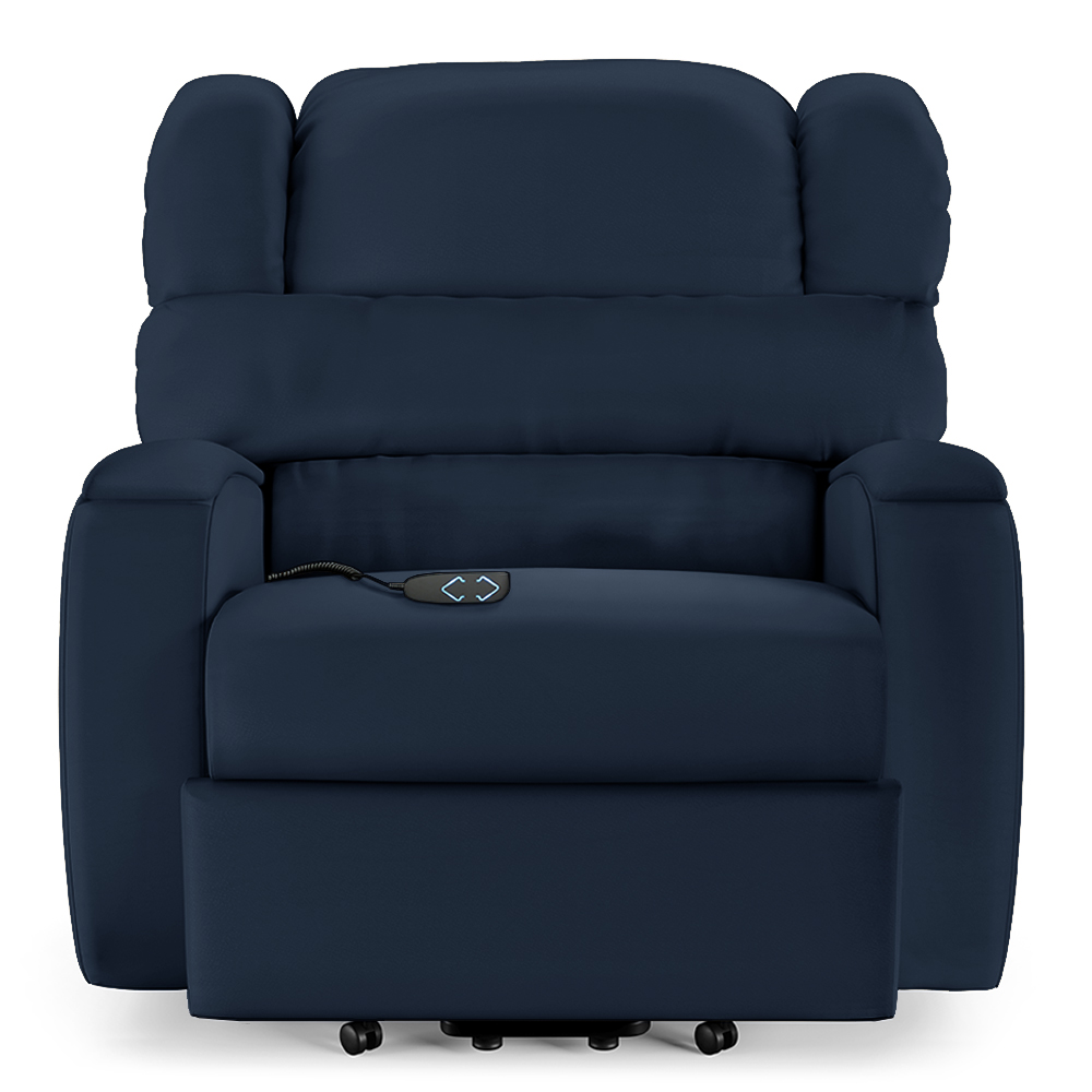 Poltrona do Papai Sala de Cinema Reclinável Kylie Elevação Lift Elétrico PU Azul G23