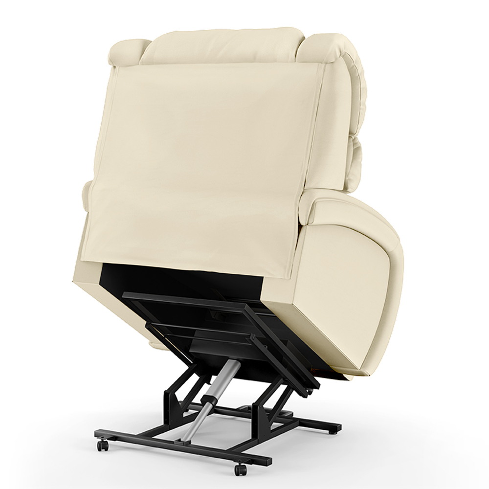 Poltrona do Papai Sala de Cinema Reclinável Kylie Elevação Lift Elétrico PU Bege G23