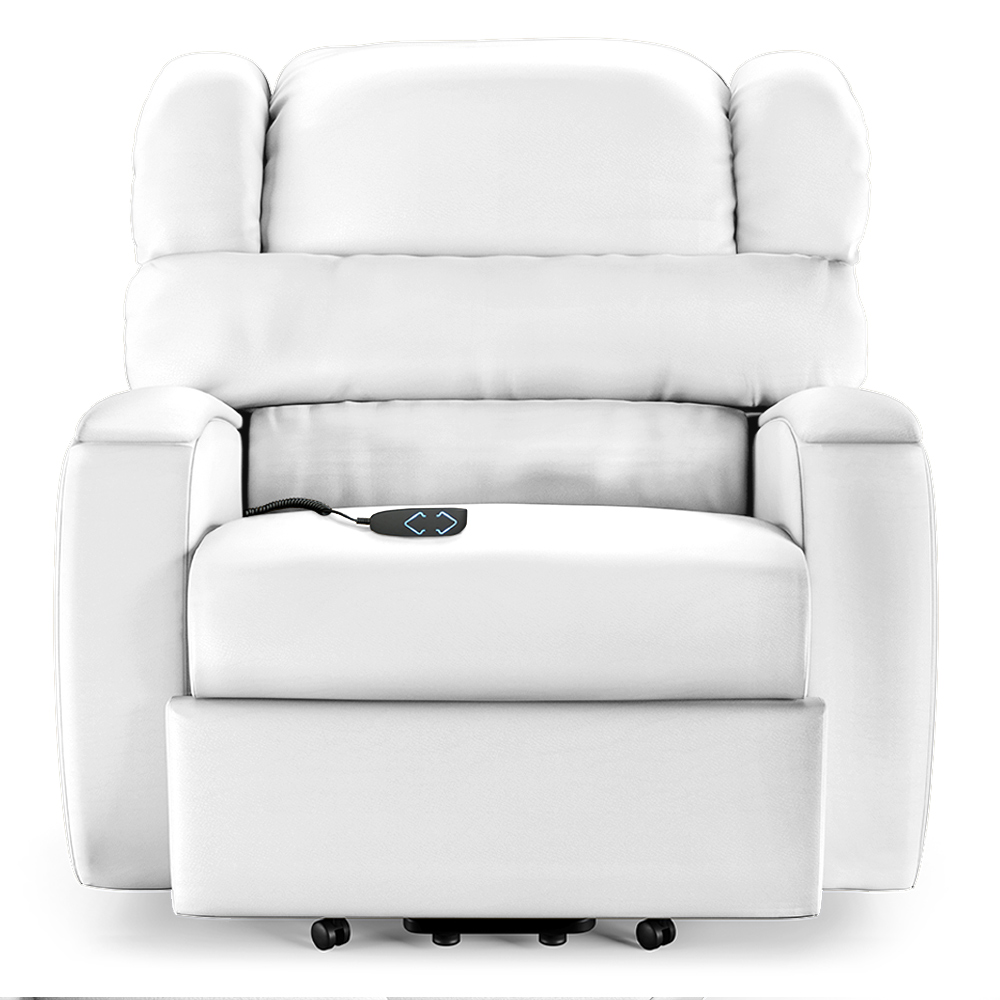 Poltrona do Papai Sala de Cinema Reclinável Kylie Elevação Lift Elétrico PU Branco G23