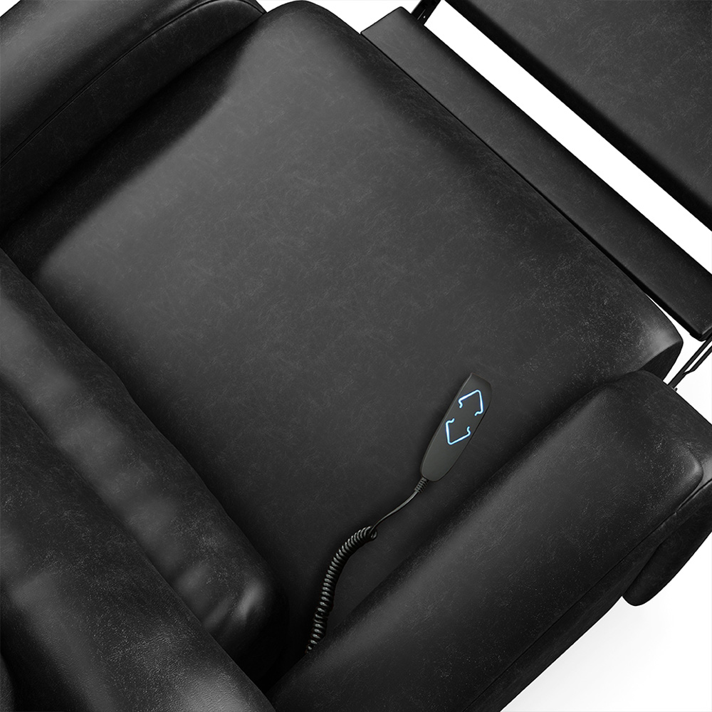 Poltrona do Papai Sala de Cinema Reclinável Kylie Elevação Lift Elétrico PU Preto Brilho G23