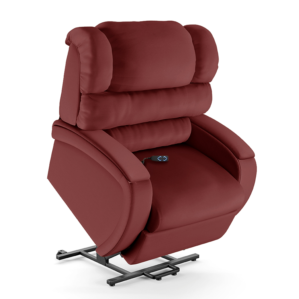 Poltrona do Papai Sala de Cinema Reclinável Kylie Elevação Lift Elétrico PU Vermelho G23