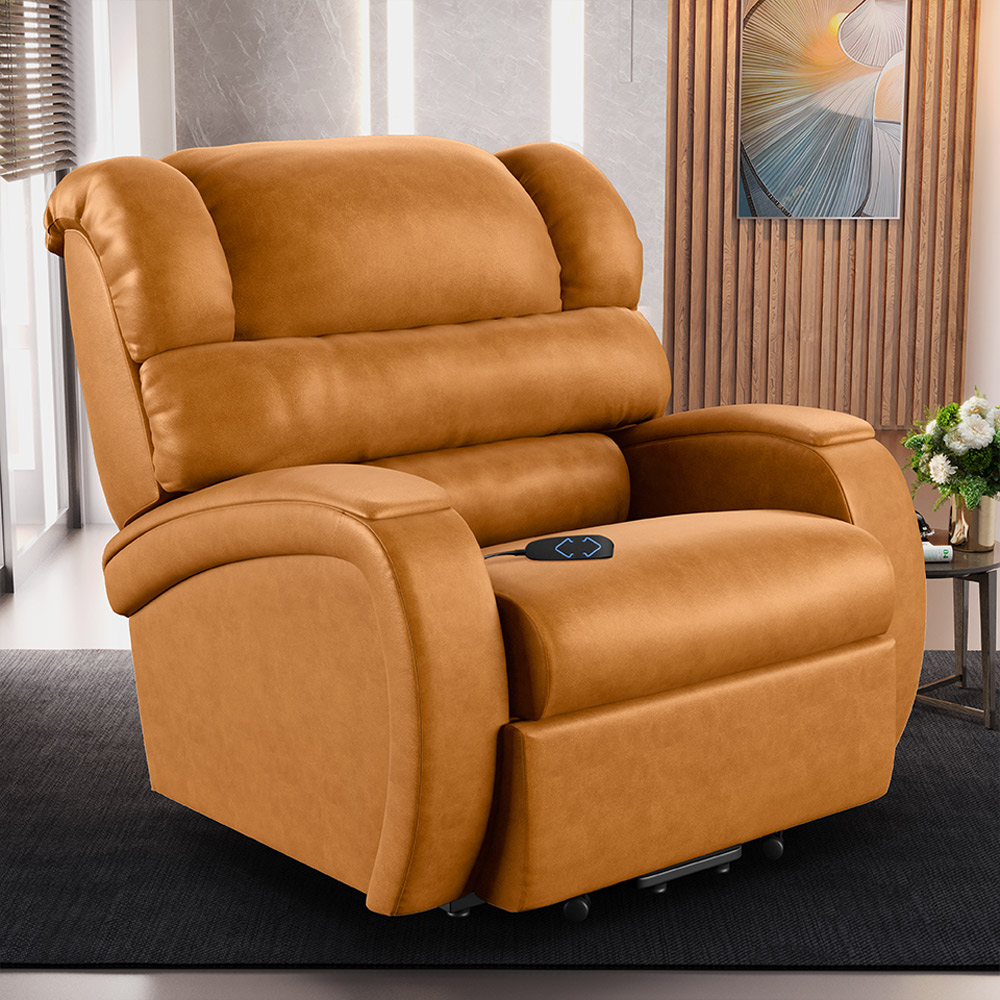 Poltrona do Papai Sala de Cinema Reclinável Kylie Elevação Lift Elétrico PU Whisky G23