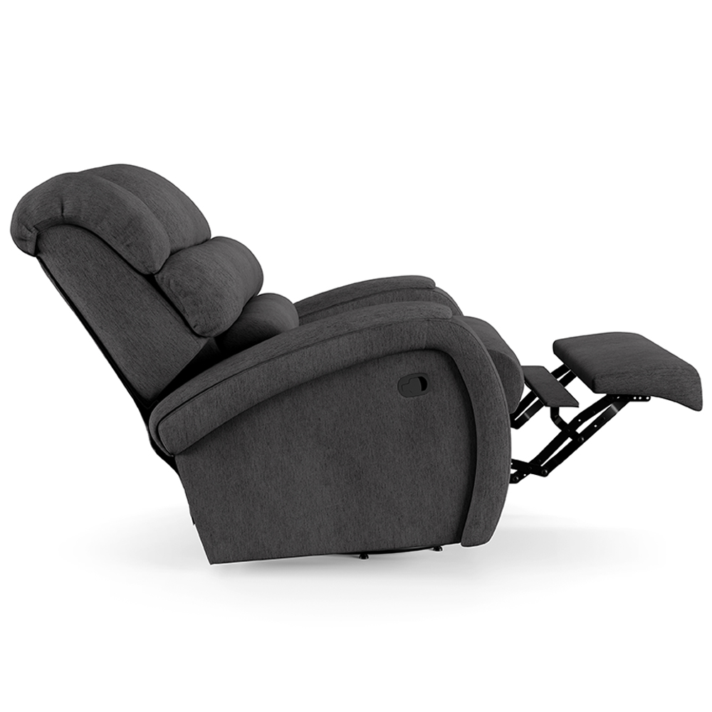 Poltrona do Papai Sala de Cinema Reclinável Kylie Glider Manual Giratória Linho Chumbo G23