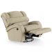 Poltrona do Papai Sala de Cinema Reclinável Kylie Glider Manual Giratória Massagem USB Linho Bege G23