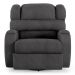 Poltrona do Papai Sala de Cinema Reclinável Kylie Glider Manual Giratória Massagem USB Linho Chumbo G23