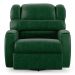 Poltrona do Papai Sala de Cinema Reclinável Kylie Glider Manual Giratória Massagem USB PU Verde Musgo G23