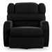 Poltrona do Papai Sala de Cinema Reclinável Kylie Glider Manual Giratória Massagem USB Veludo Preto G23