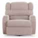 Poltrona do Papai Sala de Cinema Reclinável Kylie Glider Manual Giratória Massagem USB Veludo Rosê G23